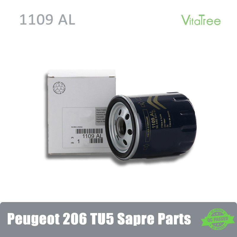 1109AL 110938 1109391 109AK Peugeot Spare Parts Oil Filter For PEUGEOT206 SW2.0 16V